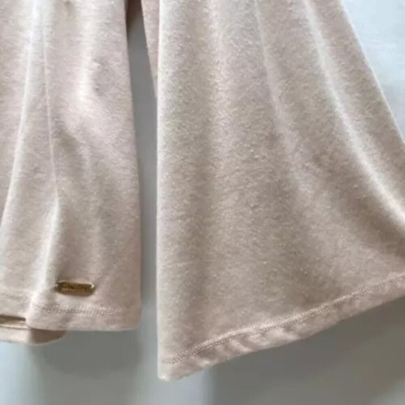 Calvin Klein Women's Large Bell Sleeve Blouse Light Pink Knit Rayon Blend Boho - Picture 5 of 10